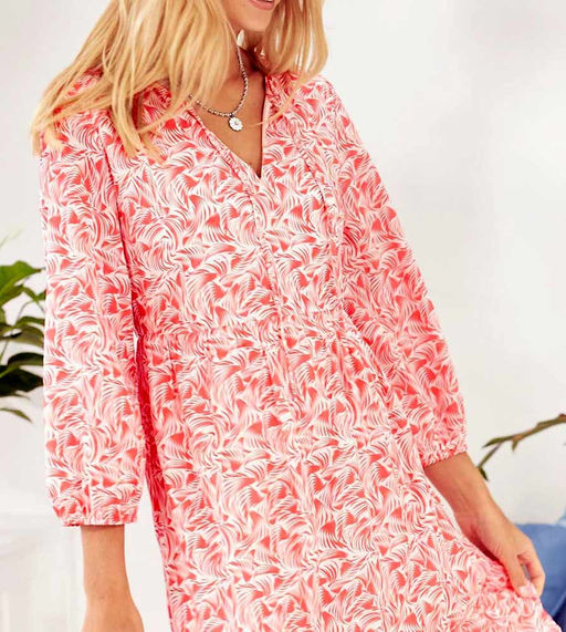 Платье, коралловое-экрю - Linea tesini фото 6