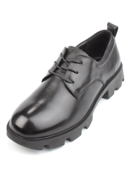 03-DYL101-1 BLACK Полуботинки женские (натуральная кожа)