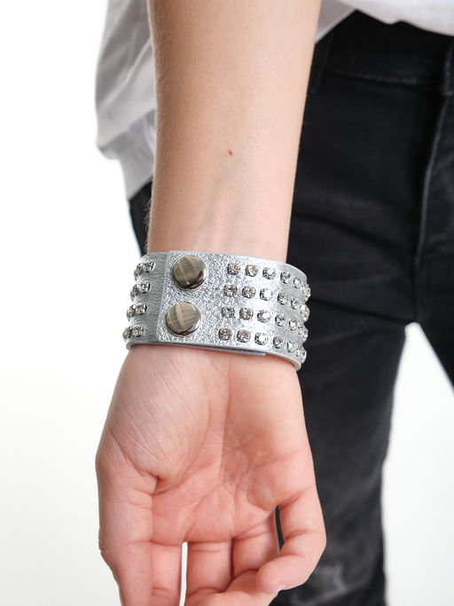 Браслет со стразами PW0500 серебристый - Mini maxi фото 3