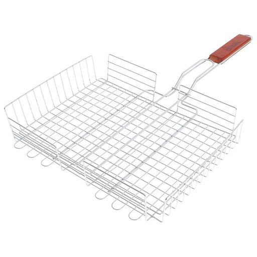 Решётка-гриль для мяса Maclay Lux, хромированная сталь, 56x35 см, рабочая поверхность 35x25 см  фото 5