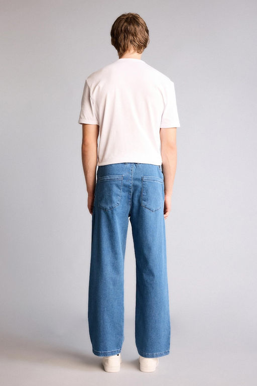 Yumu_ak Dokulu Wide Leg Jean Pantolon - Defacto фото 5