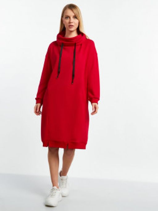 Платье футер 3-х ниточный петля без начёса М-4/18: Красный - Relay фото 6