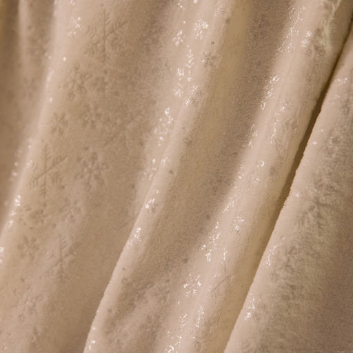 Плед «Этель» «Серебряные снежинки» 180×200 см,100% п/э, корал-флис 220 г/м²