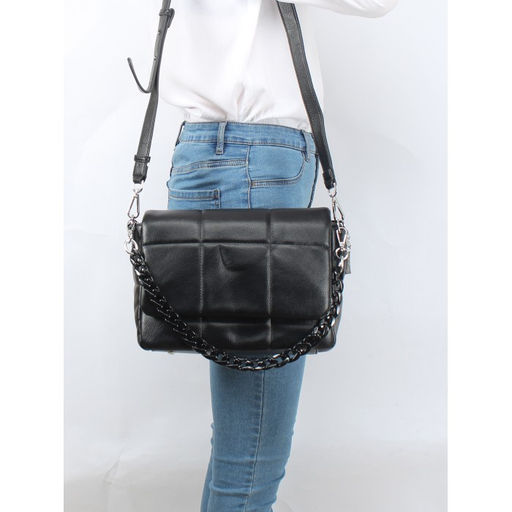 Сумка женская искусственная кожа FR-3728-L, 1отд, плечевой ремень, черный SALE 258367 - Adelia фото 5