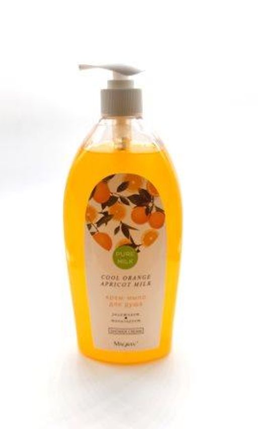 Маграв 4/4 PURE MILK Крем-мыло для душа Cool orange & Apricot milk (800мл). 9