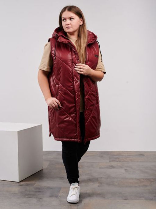 Жилет демисезонный Хлоя бордо - Yollochka фото 5