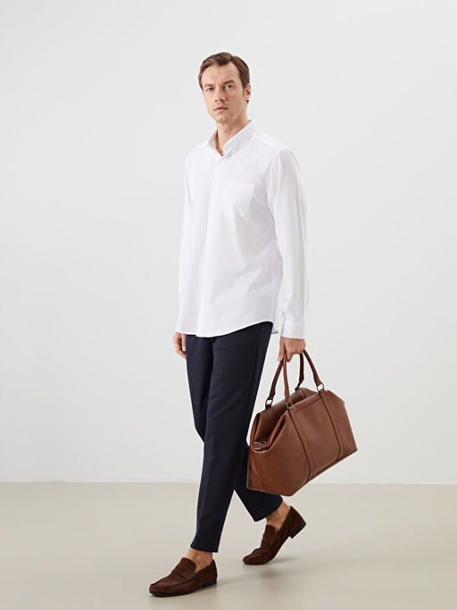 Regular Fit Uzun Kollu Poplin Erkek G?mlek