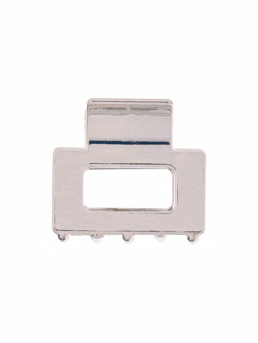 Цена за 6 шт. Крабик для волос «Брианна», прямой, 2.5 см, серебро