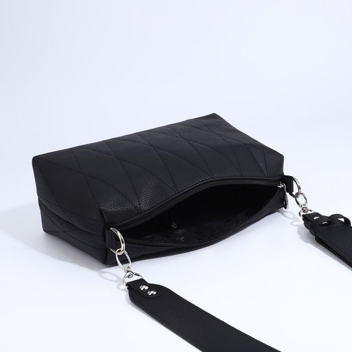 Сумка женская через плечо TEXTURA, средний размер, цвет чёрный  фото 7