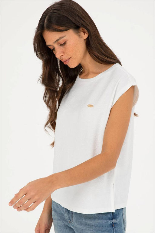 U. S. Polo Assn / Женская футболка цвета экрю - U.s. polo assn фото 3