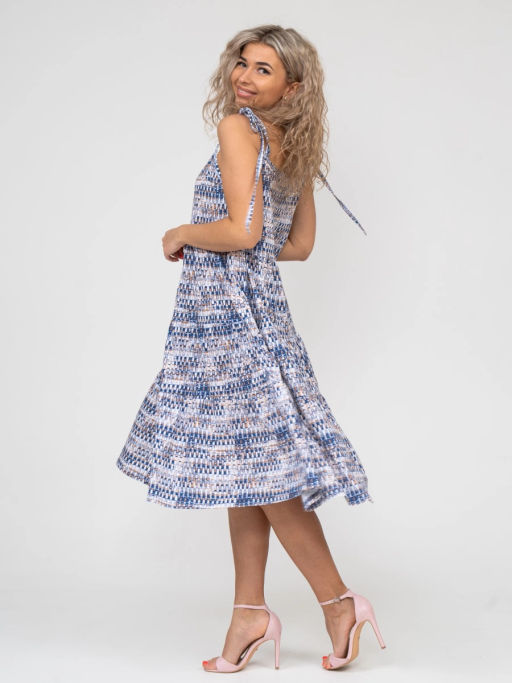 Сарафан женский, цвет синий белый бежевый