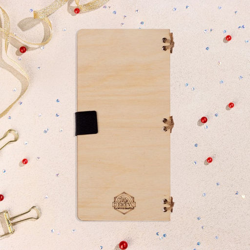 Конверт деревянный С Юбилеем! ручная работа, светлый, бабочки, 16,5х8 см - Simaland фото 4