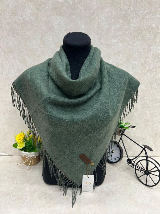 Платок из кашемира и шерсти, цвет голубой