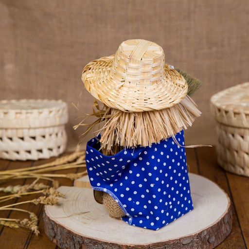 Фигурка-оберег «Домовой. Дед с метлой и подковой», 25×22×13 см, МИКС