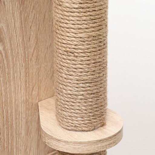 Комплекс для кошек с когтеточкой, с домиком, 58 х 54 х 87см, ЛДСП, цвет сонома - Пижон фото 8