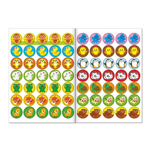 Наклейки - кружочки «Знакомимся с животными», набор 3 шт. по 16 стр.