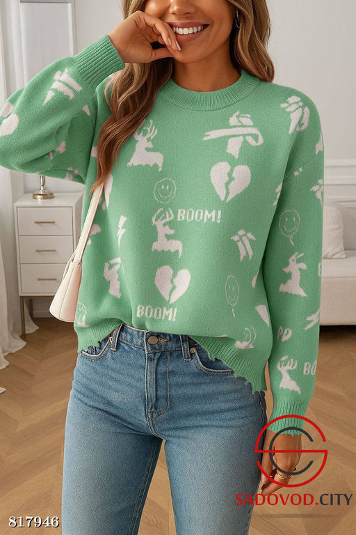 Свитер женский с рисунком - Bruno фото 4