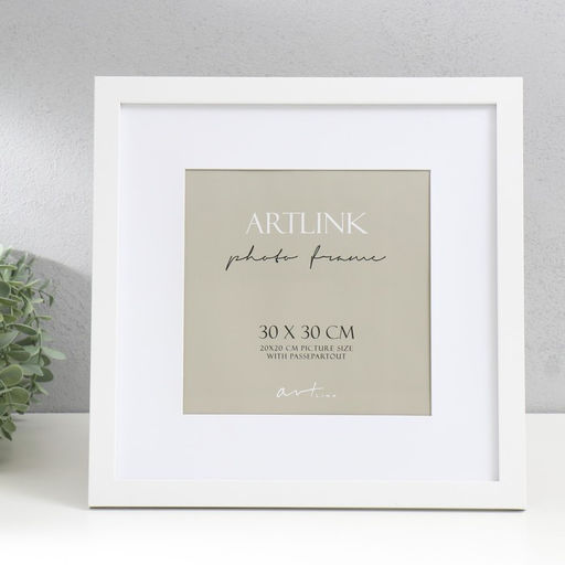 Фоторамка для фото 30×30 см Ellis, МДФ, с паспарту, белый