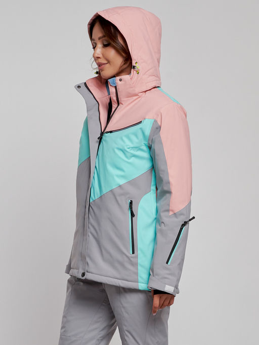 Горнолыжная куртка женская зимняя розового цвета 2319R - Chunmai фото 3