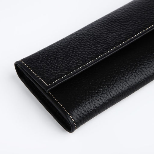 Кошелёк на кнопке, цвет чёрный - Simaland фото 3