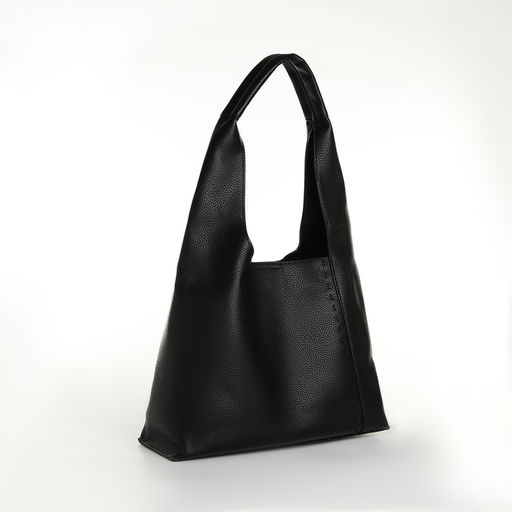 Сумка женская мешок 2 в 1, на кнопке, косметичка, цвет чёрный - Simaland фото 3