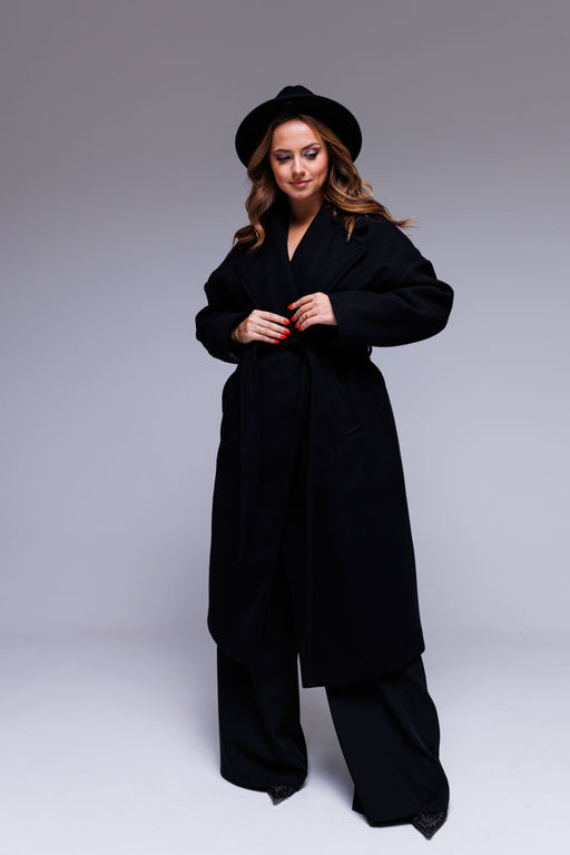 Пальто AURA 7031-164 чёрный  фото 6