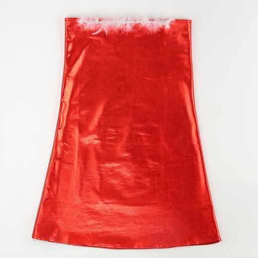 Карнавальный костюм «Новогодняя красавица»: платье, колпак, перчатки, чокер, р-р 42-44, красный