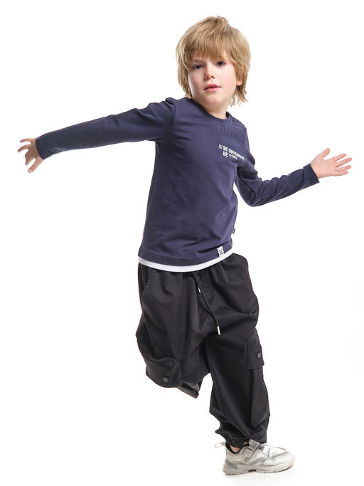 Лонгслив для мальчика подростка UD 7957 т.синий - Mini maxi фото 4