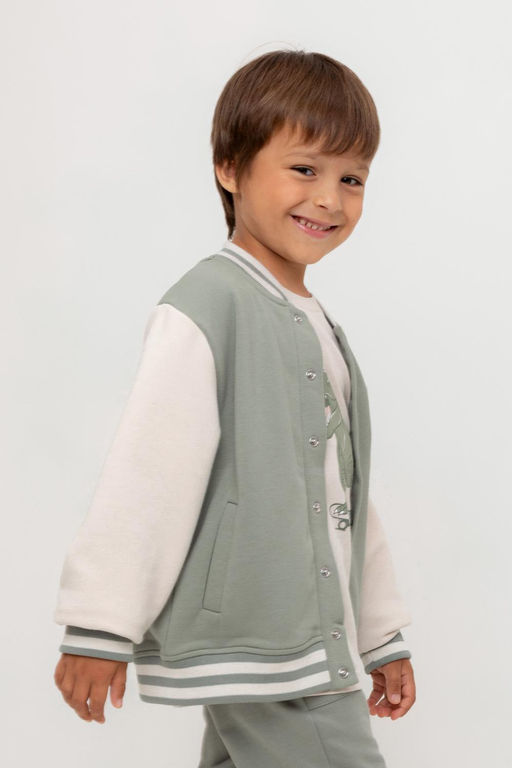 КР 302678/зеленый чай к554 жакет (бомбер) для мал - Crockid фото 4