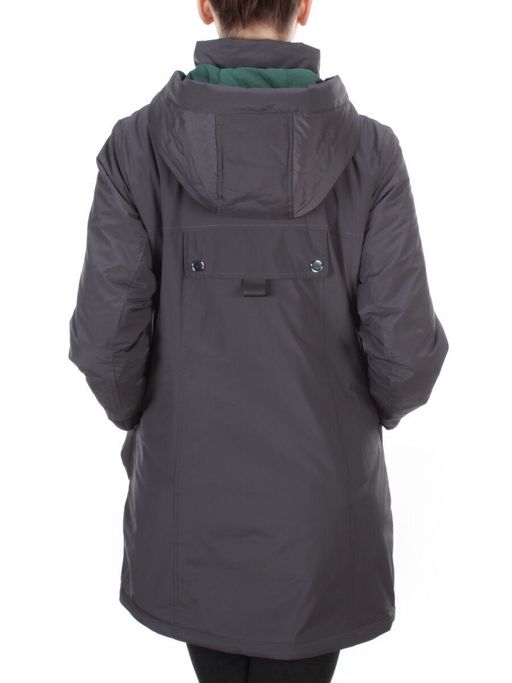 22-915 DARK GRAY Куртка демисезонная женская (100 гр. синтепон) PLOOEPLOO - Фабричный китай фото 5