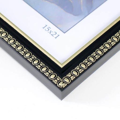 Фоторамка пластик "Камея" 15х21 см, чёрный (пластиковый экран)