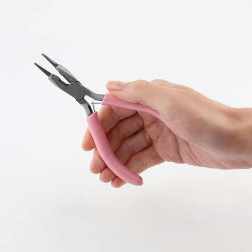 Круглогубцы с бокорезом, для рукоделия, 13×6.5 см, розовые