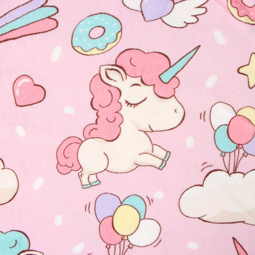 Плед Павлинка Единороги розовый 100х150см, аэрософт, 190г/м, полиэстер 100% - Павлина фото 2