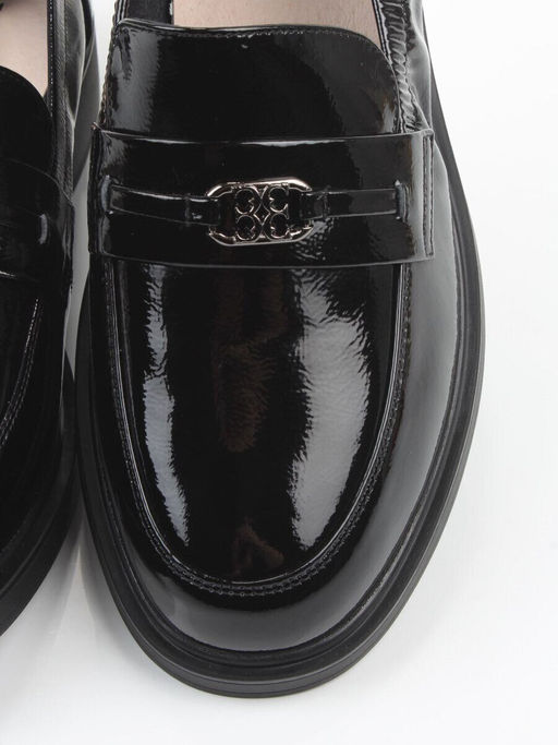 03-DEB103-3 BLACK Лоферы женские (натуральная кожа)