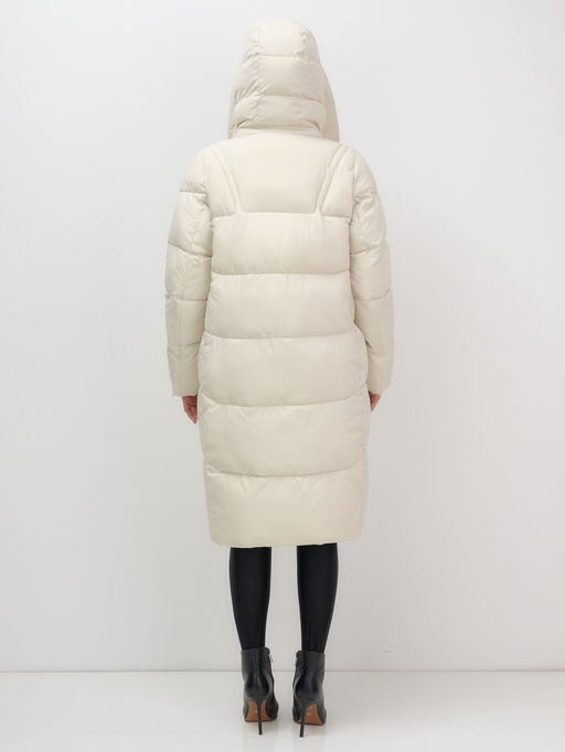 Пальто зимнее Visdeer 7709B женское утепленное 240 г/м² бежевое  фото 11