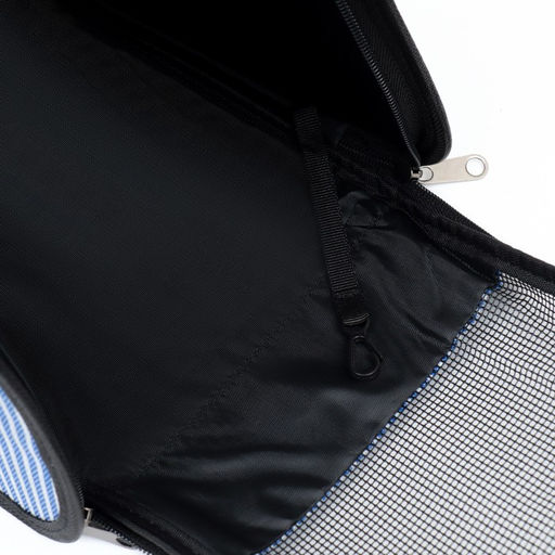 Сумка-переноска с органайзером в полоску, размер М (44,5 х 26 х 40 см), голубой - Пижон фото 12