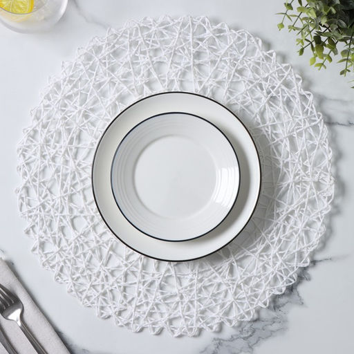 Цена за 12 шт. Салфетка сервировочная на стол Доляна «Одуванчик», d=38 см, цвет белый