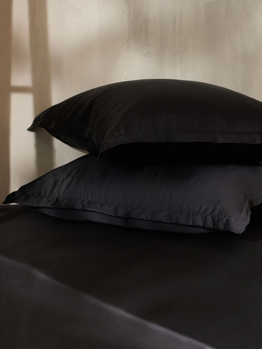 Наволочка SL Home Tencel, 7070+3 см, чёрная, тенсель, эвкалиптовое волокно 100% - Sima-land home фото 9