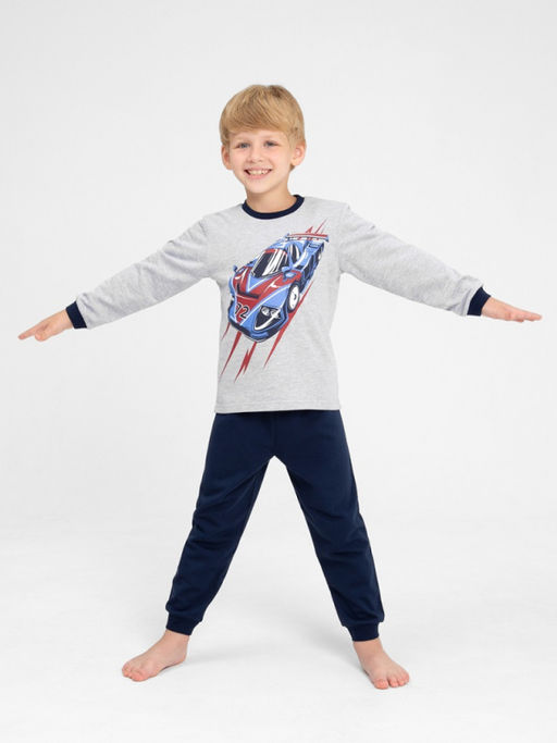 CRB wear / CWKB 50140-11 Пижама для мальчика (джемпер, брюки),сетло-серый меланж/Ex.Cherubino