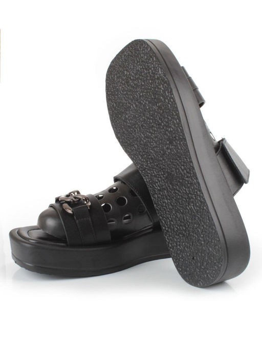 08-PEAG16-2 BLACK Босоножки женские (натуральная кожа) - Фабричный китай фото 14