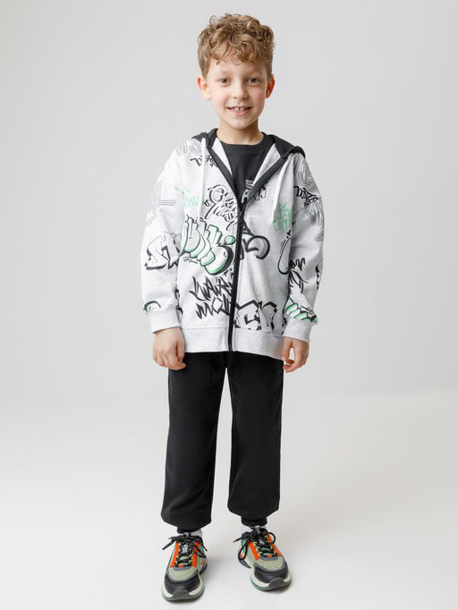 КР 400661/черный брюки для мал