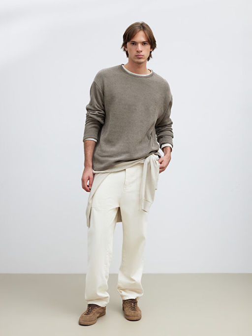 Bisiklet Yaka Erkek Triko Kazak