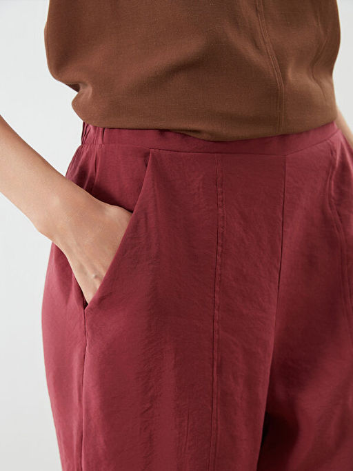 Beli Lastikli Modal Kar???ml? Kad?n Pantolon