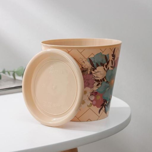 Цена за 2 шт. Горшок для цветов Доляна «Фрезия», 800 мл, цвет бежевый