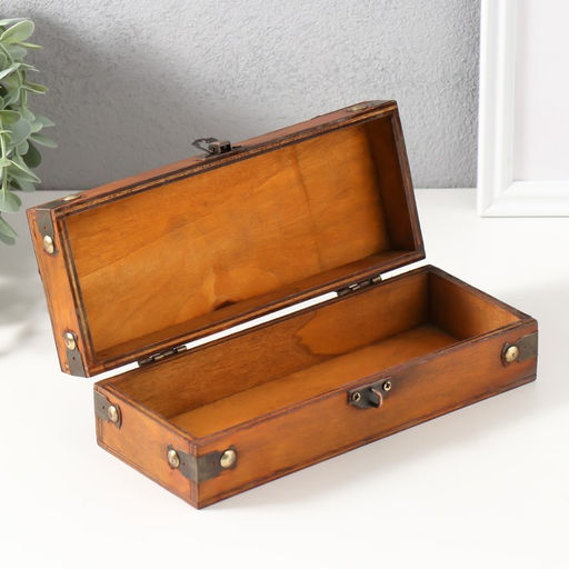 Шкатулка для украшений «Сундук. Амадео», дерево, коричневая, 21.5×8.7×6 см