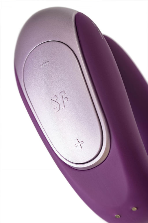 Многофункциональный стимулятор для пар Satisfyer Partner Double Fun, силикон, фиолетовый, 18 см