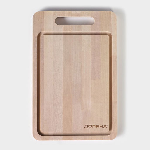 Доска разделочная Доляна Фигурная ручка, 29191,5 см, берёза  фото 3