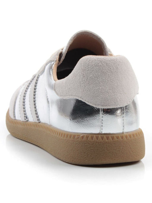 03-270-6C GREY/SILVER Кеды женские (натуральная кожа) - Фабричный китай фото 7