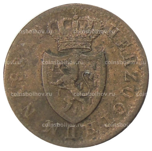 Монета 1 крейцер 1856 года Германские государства  Нассау