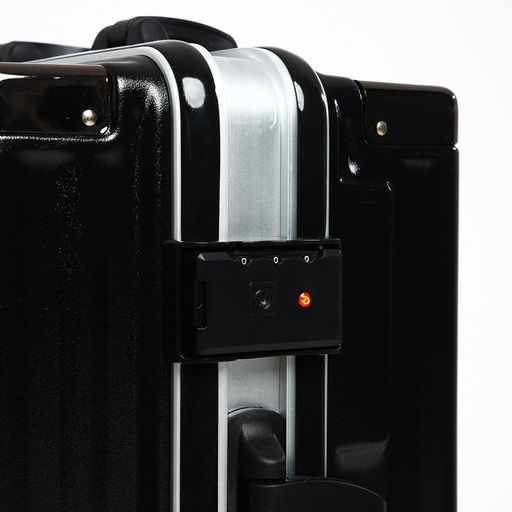 Чемодан малый 20, отдел на молнии, 2 кодовых замка, 4 колеса, крючок, цвет чёрный - Simaland фото 6